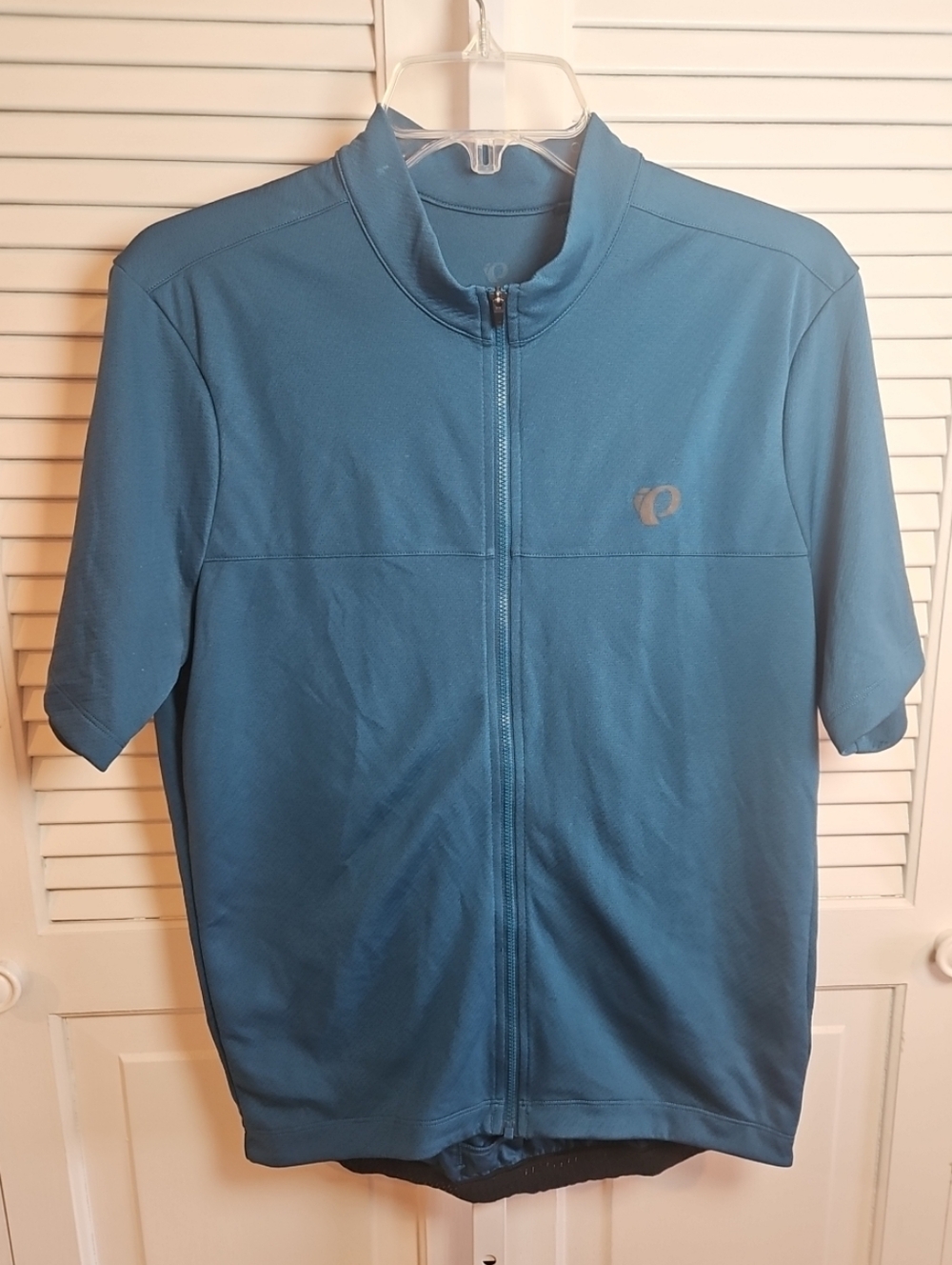 Pearl Izumi Quest Cycling Jersey Teal Blue Short Sleeve Full Zip Medium